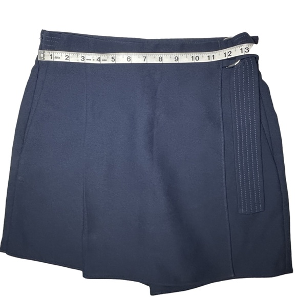 CARVEN Paris | Navy Mini Pleated Wrap Bow Skort Skirt Shorts Preppy Resort Retro - Picture 6 of 11
